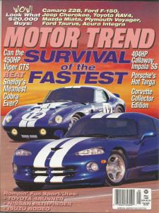 MOTOR TREND 1996 MAY - VIPER vs. DAYTONA, CALLAWAY